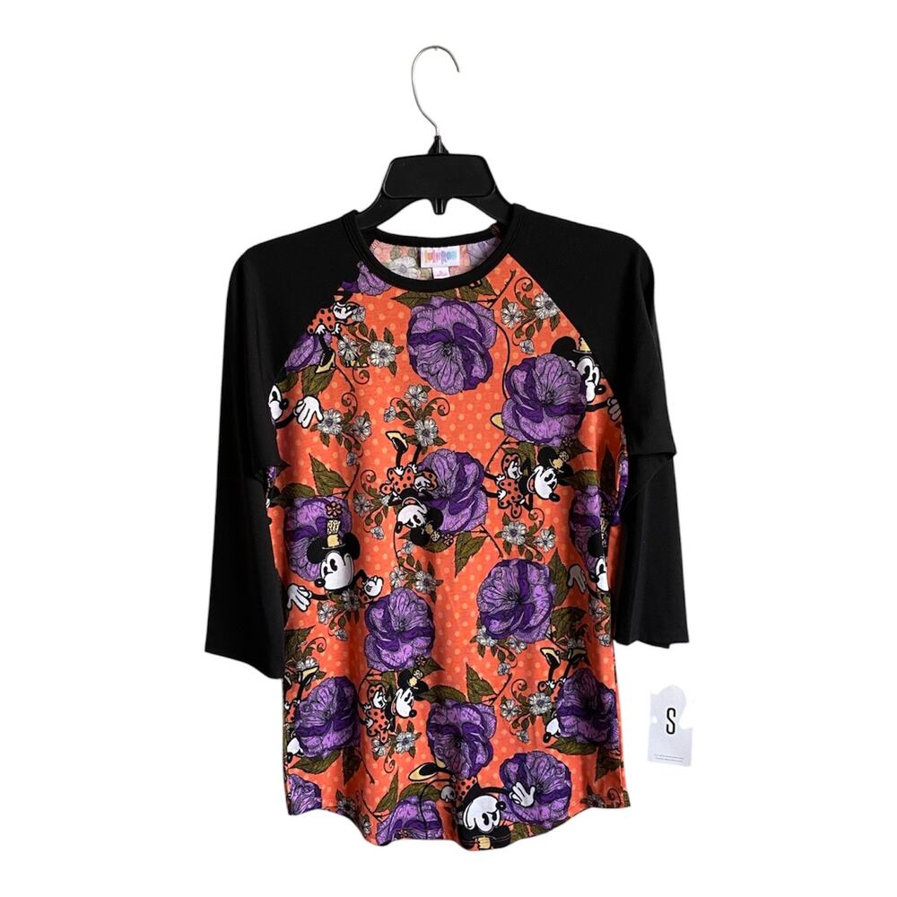 Lularoe Disney Retro Minnie Mouse Randy Baseball Tee Sz Small NWT Disneyland